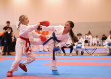 Phönix Cup, Staufen, 2024, Schweiz, Kumite, Shukokai Dojo Wetzikon, Aya Haddouche, Mia Petrovic, Karate-Do Balsthal