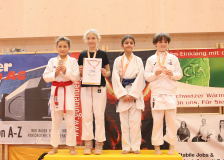 Phönix Cup, Staufen, 2024, Schweiz, Shukokai Dojo Wetzikon, Maleka Ibrahim, Mia Petrovic, Karate-Do Balsthal, Julia Weiss, Zoi Dontsis, Quirici2020, Siegerehrung