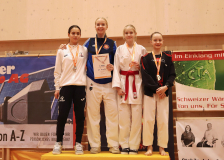 Phönix Cup, Staufen, 2024, Schweiz, Siegerehrung, Lara Sarancev, Karate-Do Balsthal, Shukokai Dojo Wetzikon, Quirici2020, Nippon Training Urdorf / Dietikon, Sophie Giacomo, Anamarie Anicic, Emma Kleefeld