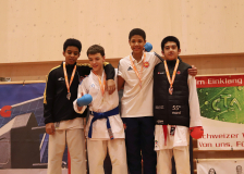Phönix Cup, Staufen, 2024, Schweiz, Siegerehrung, Jonathan Tiefenauer, Shukokai Dojo Wetzikon, Karate-Do Balsthal, Hayabusa Karate Do Basel, Caleb Gossweiler, Nourden Oubaoune
