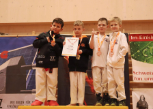 Phönix Cup, Staufen, 2024, Schweiz, Siegerehrung, Nicola Schläppi, Shinsei Kan Lenzburg, Jori Tahiri, Shukokai Dojo Wetzikon, Quirici2020, Michael Shewan, Nils Nussbaumer