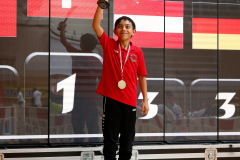 2023, Austrian Junior Open, Salzburg, Walserfeldhalle, Noah Maurer, Kumite, Siegerehrung, Österreich, Shukokai Dojo Wetzikon