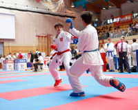 2025, Austrian Junior Open, Salzburg, Österreich, Kumite, Cebrail Baumgartner, SSKF Karate Team, Tommaso Romagnani, Leoni di San Marco