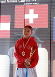 2025, Austrian Junior Open, Salzburg, Österreich, Kumite, Siegerehrung, Demet Özdemir, Karaté Club Jaguar Vallorbe