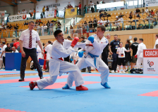 2025, Austrian Junior Open, Salzburg, Österreich, Kumite, Shukokai Dojo Wetzikon, Jonathan Tiefenauer, Caleb Gossweiler, SSKF Karate Team