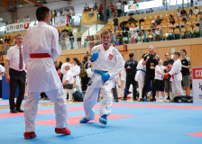 2025, Austrian Junior Open, Salzburg, Österreich, Kumite, Shukokai Dojo Wetzikon, Jonathan Tiefenauer, Caleb Gossweiler, SSKF Karate Team