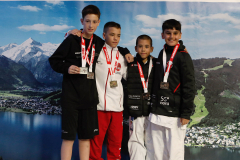 2023, Eurocup, Zell am See, Kumite, Colin McGuinness, Devrim Yildirim, Siegerehrung, Österreich, Shukokai Dojo Wetzikon