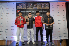 Neo Fuchs,Jayden Ouk,Colin McGuinness,Aljan Ali,SHUKOKAI DOJO WETZIKON,KARATESCHULE SURSEE,KARATE-DO BALSTHAL,Kumite,Siegerehrung,Basel,Switzerland,2026,International Swiss Junior Open