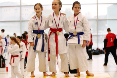 2024, Junior Karate League, Brugg, Windisch, Schweiz, Kata, Ellie Keller, Diana Lierau, Ayana Castioni, Siegerehrung