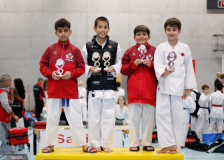 2024, Junior Karate League, Cham, Schweiz, Shukokai Dojo Wetzikon, Colin McGuinness, Amed Oumari, Karateschule Sursee, Ivan Kristic, Nippon Training Urdorf / Dietikon, Leyan Sellami, Siegerehrung