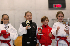 2023, Junior Karate League, Cham, Anna Sophia Pfister, Shelany Rodriguez, Seya Deplazes, Mia Sara Cajic, Kumite, Schweiz, Shukokai Dojo Wetzikon,  Kimura Shukokai Karate Limmattal,  Shito Ryu Karate Do Uri