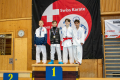 Andrei Negara,Lenio Botta,Ilija Radosavljevic,Amed Oumari,Junior Karate League,Kumite,Siegerehrung,Schweiz,Shukokai Dojo Wetzikon,2026,Kriens