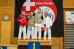 Arda Oner,Til Müller,Adrian Späth,Franco Freitag,Junior Karate League,Kumite,Siegerehrung,Schweiz,Shukokai Dojo Wetzikon,2026,Kriens