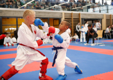 2025, Junior Karate League, Liestal, Schweiz, Shukokai Dojo Wetzikon, Kumite, Ferris Freitag, Mihailo Djukic, Fudokan Karate Basel