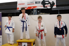 2024, Junior Karate League, Liestal, Schweiz, Kata, Andy Gonzalez, Louis Tissot, Alessandro Parolari, Jayden Eisenhut, Siegerehrung, Shukokai Dojo Wetzikon, Nippon Training Urdorf / Dietikon, Schotokan Karateschule AS, Ryuei-Ryu Karate Suisse