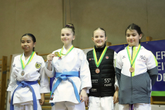 2024, Lions Cup, Lustenau, Kata, Österreich, Viktoria Kolarova, Kim Sae-Tan Pattida, Alexandra Nolte, Natalie Dusa, Siegerehrung, Shukokai Dojo Wetzikon, Kimura Shukokai Karate Limmattal, Bujutsu Karate Freiburg, Karate Zanshin Vorarlberg