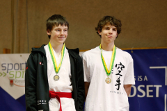 2024, Lions Cup, Lustenau, Kata, Österreich, Konstantin Kerp, Iven Krummenacker, Siegerehrung, Shukokai Dojo Wetzikon, Raiffeisen Karateclub Rankweil