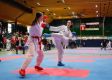 2024, Schweizermeisterschaft, Sursee, Schweiz, Kumite, Shukokai Dojo Wetzikon, Luna Molitor, Noemi Emma Mühlemann, Karatedo Lyss-Aarberg