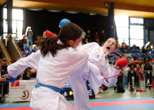 2024, Schweizermeisterschaft, Sursee, Schweiz, Kumite, Anais Tscharner, Karatedo Lyss-Aarberg, Pia Dumitras, Hayabusa Karate Do Basel