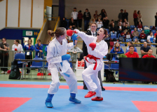 2024, Schweizermeisterschaft, Sursee, Schweiz, Kumite, Mila Chiara Streit, Karatedo Lyss-Aarberg, Yara Gerber, Karateschule Sursee