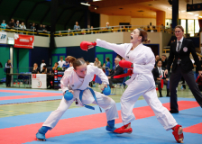 2024, Schweizermeisterschaft, Sursee, Schweiz, Kumite, Mila Chiara Streit, Karatedo Lyss-Aarberg, Yara Gerber, Karateschule Sursee