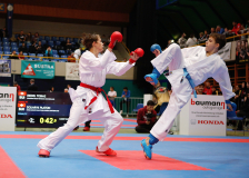 2024, Schweizermeisterschaft, Sursee, Schweiz, Kumite, Shukokai Dojo Wetzikon, Tobias Riedel, Platon Soliaryk, Ippon Karaté Club Tivoli Genève