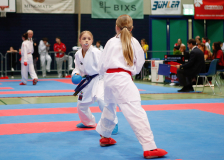 2024, Schweizermeisterschaft, Sursee, Schweiz, Kumite, Lyn Brönnimann, Karatedo Lyss-Aarberg, Diana Lierau, Shukokai Dojo Wetzikon