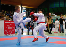 2024, Schweizermeisterschaft, Sursee, Schweiz, Kumite, Shukokai Dojo Wetzikon, Devrim Yildirim, Leon Gloor, Shinsei Kan Lenzburg