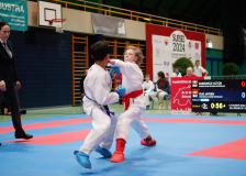 2024, Schweizermeisterschaft, Sursee, Schweiz, Kumite, Shukokai Dojo Wetzikon, Victor Zakowicz, Jayden Ouk, Karateschule Sursee