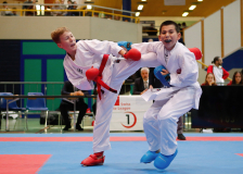2024, Schweizermeisterschaft, Sursee, Schweiz, Kumite, Valerio Klauser, Rafael Carvalho Pereira, Karateschule Sursee, Ippon Karaté Club Tivoli Genève