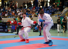 2024, Schweizermeisterschaft, Sursee, Schweiz, Kumite, Shukokai Dojo Wetzikon, Patrick Graf, Andrej Komadina, Kimura Shukokai Karate Limmattal