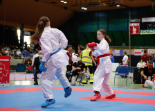 2024, Schweizermeisterschaft, Sursee, Schweiz, Kumite, Shukokai Dojo Wetzikon, Ladina Herrmann, Anastasia SIGILLÒ, Karate-Do Biel-Bienne - Zen Shin