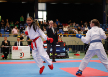 2024, Schweizermeisterschaft, Sursee, Schweiz, Kumite, Alisha Hashmi, Emma Kleefeld, Kimura Shukokai Karate Limmattal, Nippon Training Urdorf / Dietikon