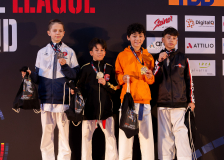 Lenio Botta,Ivan Kristic,Valentin Zettel,Edgar Cosse,KARATESCHULE SCHÖTZ,NIPPON TRAINING URDORF / DIETIKON,RYUEI-RYU KARATE ZH-SUISSE,HAYABUSA KARATE DO BASEL,Siegerehrung,Swiss Karate League,Gossau,Züri Oberland,2026,Medal Ceremony,SKL