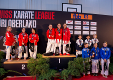 Kian Nemati,Ilja Schoch,Eliano Nemati,Ylva von Wyss,Lyn Broennimann,Julia Battistel,Elli Binder,Mia Rolli,Tiphaine Lamy-Chappuis,RYUEI-RYU KARATE ZH-SUISSE,KARATEDO LYSS-AARBERG,KARATE EMME,Daphne Girard,Sarah Dos Santos,Naima Trena,KARATE-DO BIEL-BIENNE - ZEN SHIN,Siegerehrung,Swiss Karate League,Gossau,Züri Oberland,2026,Medal Ceremony,SKL