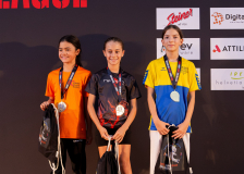 Amelie Zettel,Noeline Maillard,Arin Tasdemir,Klea Kryeziu,KARATÉ CLUB JAGUAR VALLORBE,KARATESCHULE SCHÖTZ,NIPPON TRAINING URDORF / DIETIKON,Siegerehrung,Swiss Karate League,Gossau,Züri Oberland,2026,Medal Ceremony,SKL