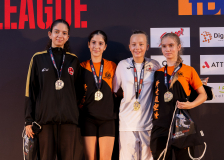 Asya Payziner,Mia Sara Cajic,Mia Vonlaufen,Nerea Mey Marano,QUIRICI2020,HAYABUSA KARATE DO BASEL,SHINSEI KAN LENZBURG,Siegerehrung,Swiss Karate League,Gossau,Züri Oberland,2026,Medal Ceremony,SKL