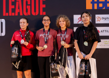 Melina Velic,Eleonora Brembilla,Nila Jawid,Aissata Sissokho,KARATESCHULE ARENA MELLINGEN,KARATE CLUB VALAIS,IPPON KARATÉ CLUB TIVOLI GENÈVE,Siegerehrung,Swiss Karate League,Gossau,Züri Oberland,2026,Medal Ceremony,SKL