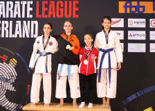 Siegerehrung, Schweiz, Swiss Karate League, 2025, Gossau, Züri Oberland, Shinsei Kan Lenzburg, Mia Sara Cajic, Ippon Karaté Club Tivoli Genève, Hoitsugan Kyokai Karate Solothurn, Shorin Ryu Karate Do Kloten, ELÉANORE Lafourcade, Viona Jäggi, Giusy Lanciano