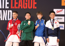 Siegerehrung, Schweiz, Swiss Karate League, 2025, Gossau, Züri Oberland, Ryu Vogler, Karate Akademie Zürich, Adam Badran, Marvin Eisenhut, Aurele Thommen, Shorin Ryu Karate Do Kloten, RYUEI-RYU Karate ZH-Suisse, Kihon Karaté Club La Chaux-de-Fonds