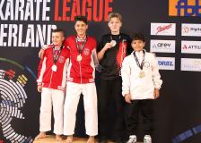 Siegerehrung, Schweiz, Swiss Karate League, 2025, Gossau, Züri Oberland, Diogo Costa Freitas, Shorin Ryu Karate Do Kloten, Ikigaido Karate Fällanden, Nippon Training Urdorf / Dietikon, Evan Morgese, Lukas Scheidegger, Moritz Meier