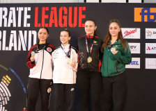 Siegerehrung, Schweiz, Swiss Karate League, 2025, Gossau, Züri Oberland, Kaena Schedel, EKTS Lausanne Vufflens, Maia Ritz, Inija Golubovic, Mia Worreby, Karate Emme, Karate Akademie Zürich, Karate-Toffen