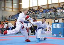 Kumite, Schweiz, Swiss Karate League, 2025, Gossau, Züri Oberland, Caleb Gossweiler, Shukokai Dojo Wetzikon, Tijmen De Kruijff, Budo Sport Center Liestal