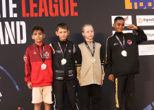 Siegerehrung, Schweiz, Swiss Karate League, 2025, Gossau, Züri Oberland, Andrei Negara, Shukokai Dojo Wetzikon, Amed Oumari, Livio Marti, Azahel Tesfay, Karateschule Sursee, KARATESCHULE WAUWIL, Hayabusa Karate Do Basel