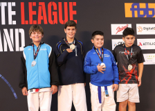 Siegerehrung, Schweiz, Swiss Karate League, 2025, Gossau, Züri Oberland, Yannis Manoussis, SHUKOKAI SEIKENKAN KARATE DO ZÜRICH, Friedrich von der Lancken, Felix Rafael Vale, Nicolo Piciulo, Karate TAISHO, Nippon Training Urdorf / Dietikon, SHOTOKAN KARATESCHULE WALLISELLEN