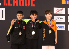 Siegerehrung, Schweiz, Swiss Karate League, 2025, Gossau, Züri Oberland, Valentin Zettel, KARATESCHULE SCHÖTZ, Yusuf Kaya, Mattia Serratore, Hayabusa Karate Do Basel, Shinsei Kan Lenzburg