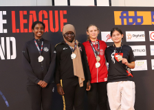 Siegerehrung, Schweiz, Swiss Karate League, 2025, Gossau, Züri Oberland, Issatou Sanneh, Hayabusa Karate Do Basel, Alicia Haileselasse, Natalie Jäggi, Vittoria Adduci, Karate-Do Balsthal, Hoitsugan Kyokai Karate Solothurn, Shorin Ryu Karate Do Kloten