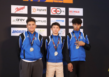 Siegerehrung, Kata, Schweiz, Swiss Karate League, 2025, Gossau, Züri Oberland, Joaquim Silva, Marius Nguyen, Angel Alonso, Kihon Karaté Club La Chaux-de-Fonds
