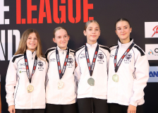 Siegerehrung, Kata, Schweiz, Swiss Karate League, 2025, Gossau, Züri Oberland, EKTS Lausanne Vufflens, Maria Latsis, Alya Abidi, Kaena Schedel, Line Reda