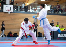 Kumite, Schweiz, Swiss Karate League, 2025, Gossau, Züri Oberland, Januyan Logeswaran, Shukokai Dojo Wetzikon, Loan Tscharner, Karatedo Lyss-Aarberg